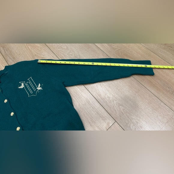 Wicked Broadway Cardigan XL by Paul Tazewell Teal Embroidered Sweater - Picture 8 of 8